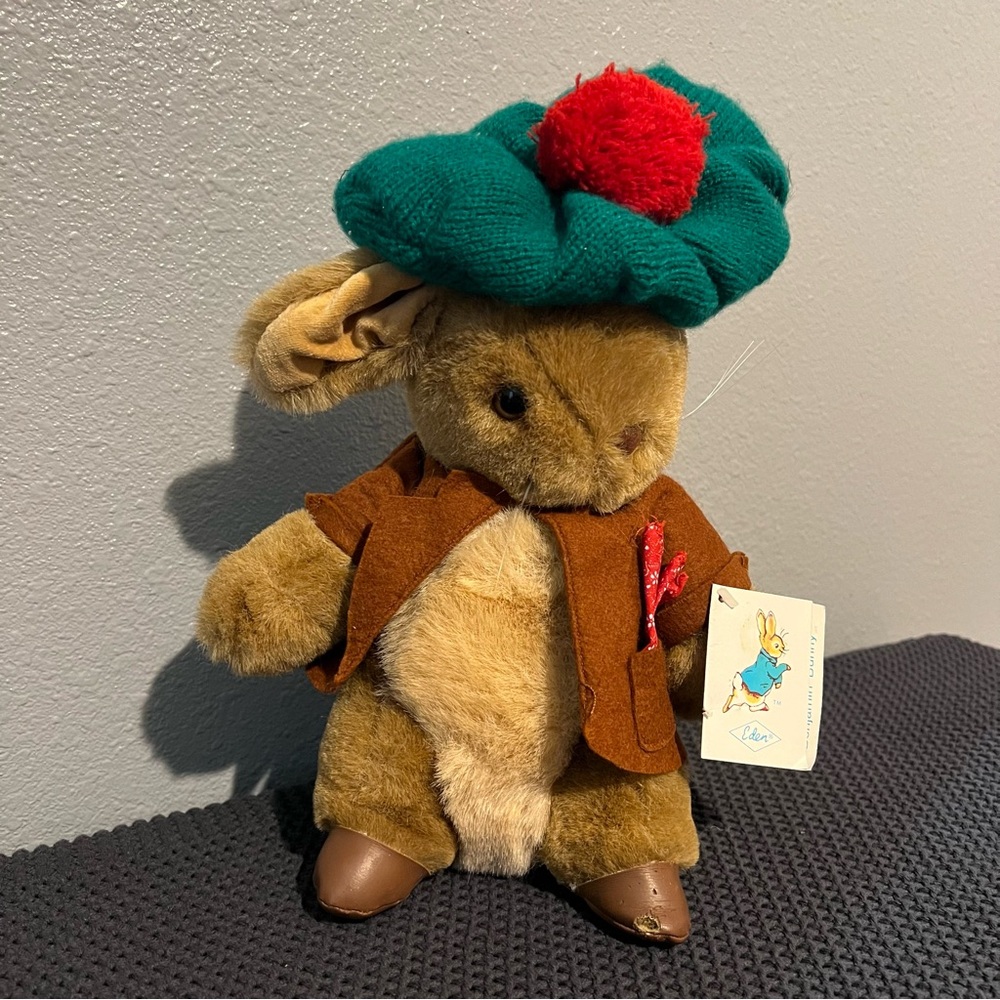 Vintage 1984 Eden Benjamin Bunny Plush Beatrix Potter Peter Rabbit 12in w/Tags